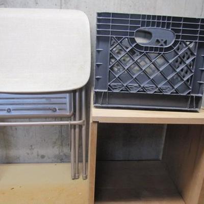 Folding Stool, Mil Crate & Cubby