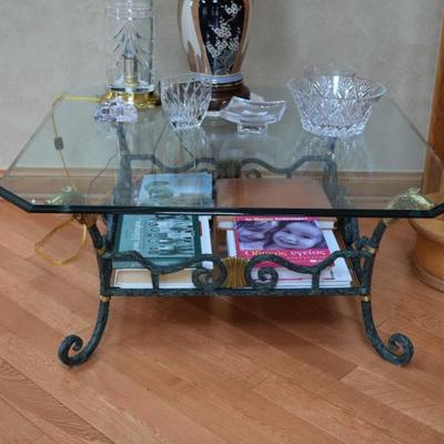 glass end table 