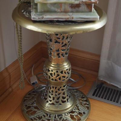 Brass end table 