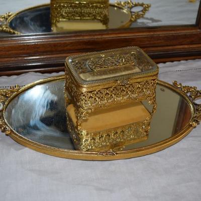 Jewelry Box on Vanity Mirror