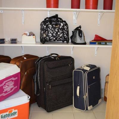 Assorted Suitcases & Coolers