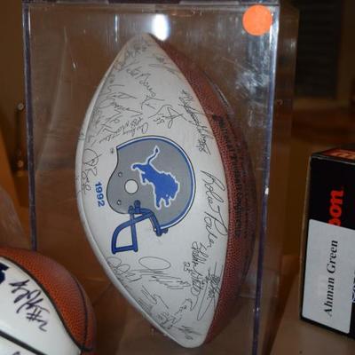 Autographed Football in Case