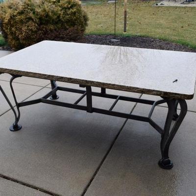 Outdoor Patio Table with granite top 