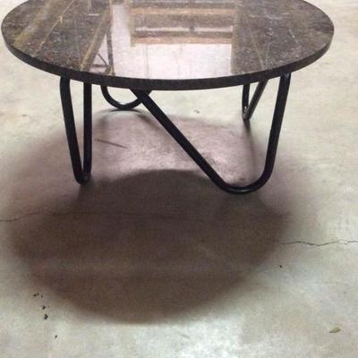 Round Marble-Top Table