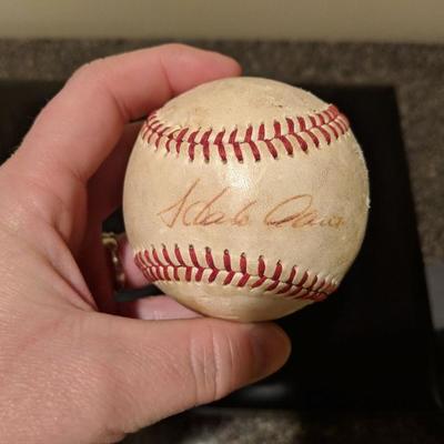 Hank Aaron signed baseball 