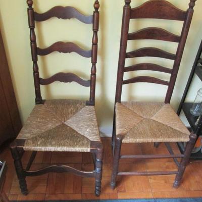 Antique ladder back chairs
