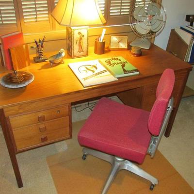 Domino Danish modern desk and General Fireproofing chair
