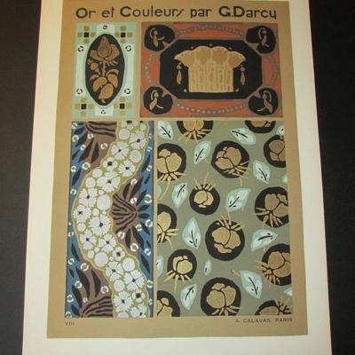 George Darcy 1925 art nouveau pochoir prints