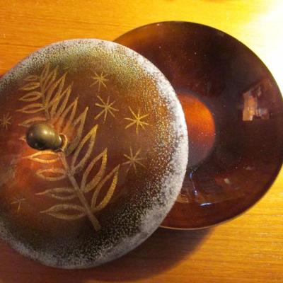 Edward Winter enameled copper bowl