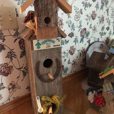 Homemade birdhouses