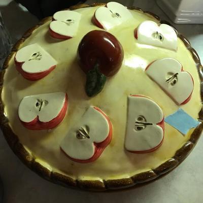 Apple pie covered plate