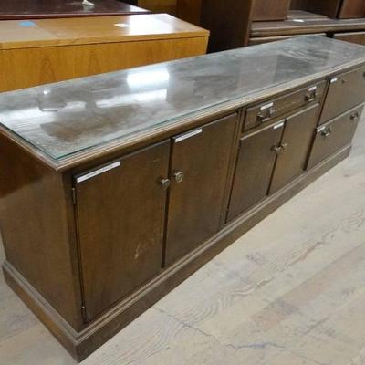 Office Credenza w/ Glass Top