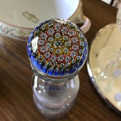 Millefiori jar with lid.