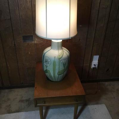 Mid-Century Accent Table and Lamp