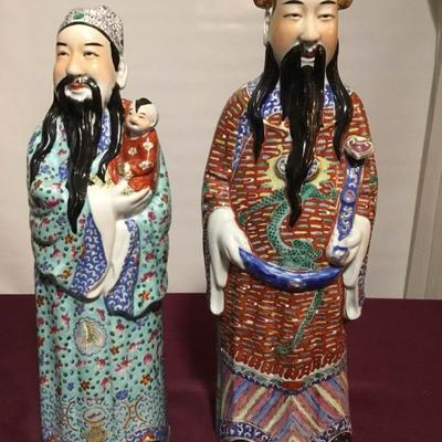 Wise Men Statues Asian Porcelain
