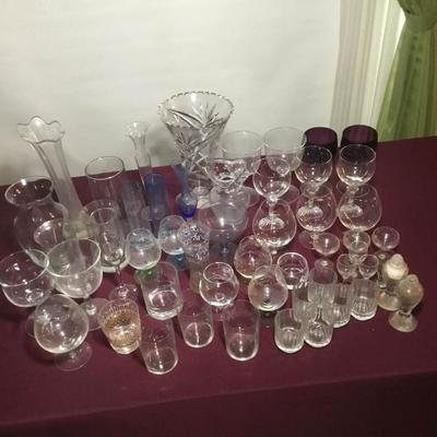 Crystal Vases, Glasses, and Glassware