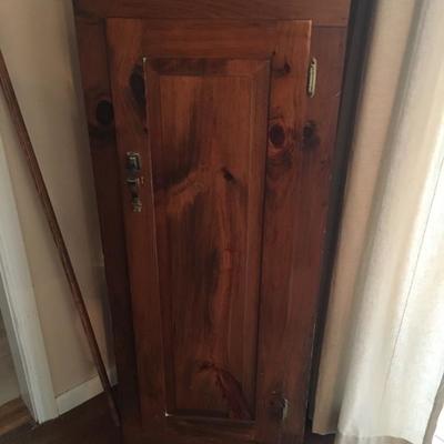 $150  3 Shelf Wood Cabinet with a Door  (photo 1 of 2)    * Cash Only.  No Returns. Local Pick Up In MEDIA, PA.  Buyer needs to bring...