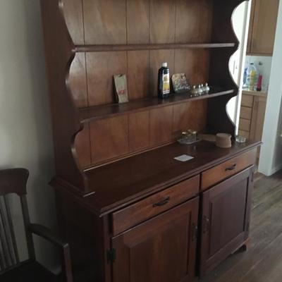 $400 Vintage China Hutch (1940’s-50’s)  (photo 1 of 2)            * Cash Only.  No Returns. Local Pick Up In Media, PA.  Buyer needs to...