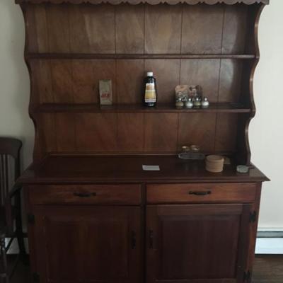 $400 Vintage China Hutch (1940’s-50’s)  (photo 2 of 2)    * Cash Only.  No Returns. Local Pick Up In Media, PA.  Buyer needs to bring...