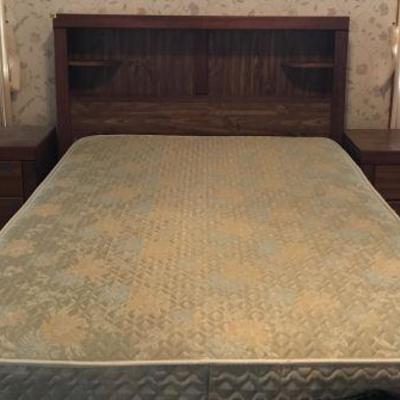 KET039 Full Sized Bed Set, Headboard & Night Stands
