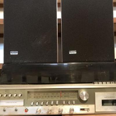 KET086 Sears Turn Table Stereo System & Speakers
