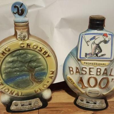 KET043 Baseball 100th & 29th Bing Crosby National ProAm Jim Beam Decanters
