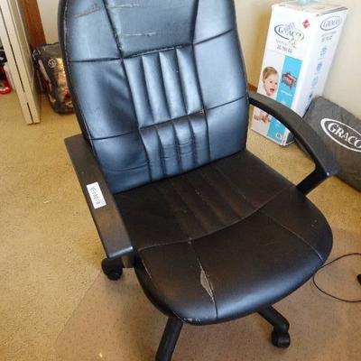 Office chair on wheels & chair mat