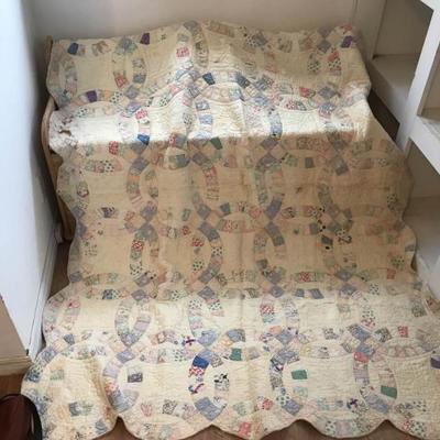 Antique Quilt and Crochet Throw