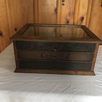 Antique Sewing Notions Display