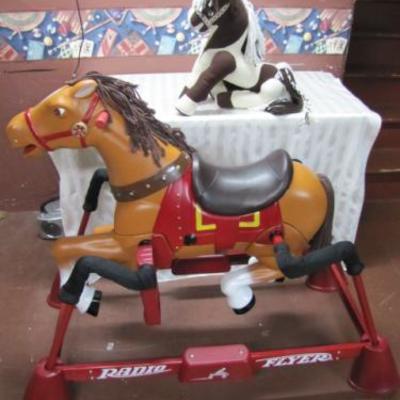 Rocking Horse & Stuffed Animal Horse
