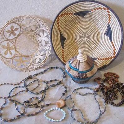 Costume Jewelry and African Baskets