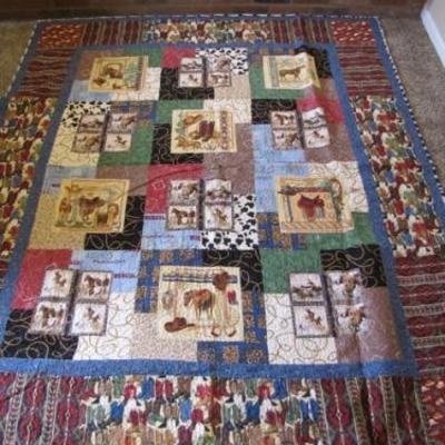 Western Themed Quilt and Throw
