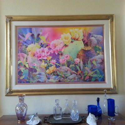 Genuine Watercolor by Judith Knapp. Large painting 40x70 with very expensive gold frame. Come by or make appointment to discuss price.