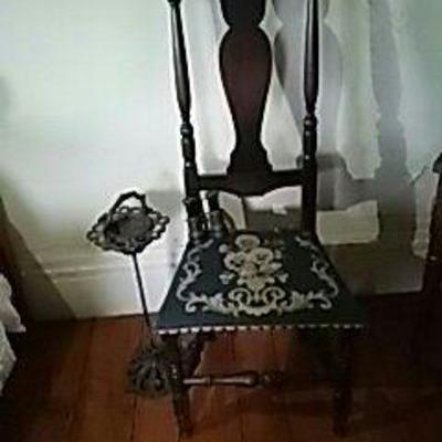 Antique Chair, Ashtray Stand