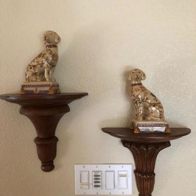 Decorative Dogs and Wall Shelves