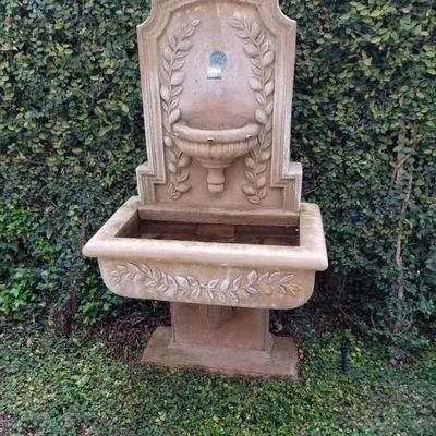 2 Piece Terra Cotta Patio Fountain-may need a new pump