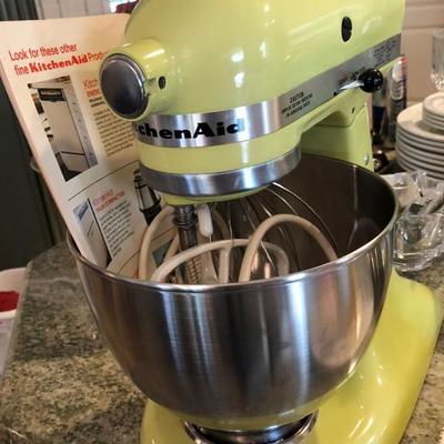 Vintage Retro Kitchen Aid Mixer with attachments and original paperwork