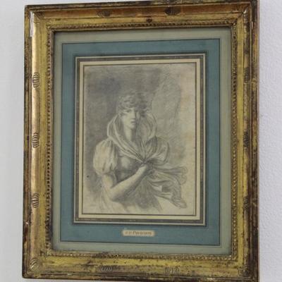Lot 499: Attr. to Pierre Paul Prudhon, Young Lady 