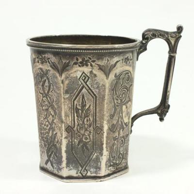 Lot 242: Ball Black & Co. Silver Etched Cup 