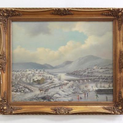 Lot 514: Albert Nemethy, Winter Landscape 