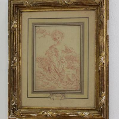 Lot 511: Attr. to Francois Boucher, Young Girl 