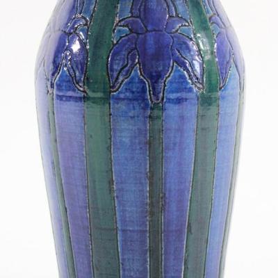 Lot 1: Arts & Crafts Style Signed Pottery Vase 