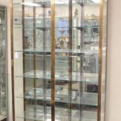 Lot 395: French Brass & Glass Display Cabinet 