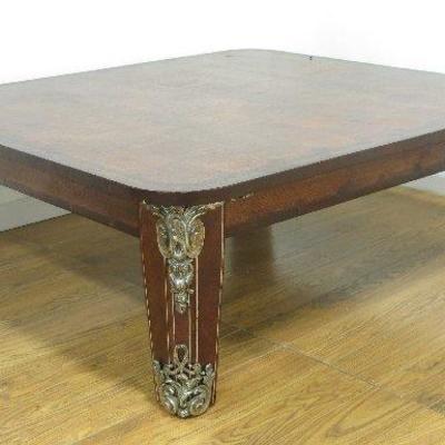 Lot 113: Art Deco Oak Parquetry Inlay Coffee Table 