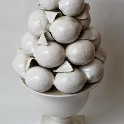 glazed ceramic lemon topiary