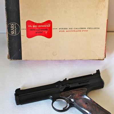 Sears & Roebuck CO2 Gas Powered, Semi-Automatic Pistol. Shoots .22 caliber pellets.