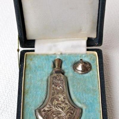 Antique sterling perfume flask