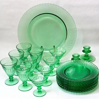 green glass collection