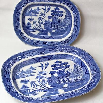 Willow platters from W. Ridgway & Co., England