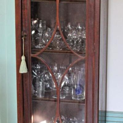 petite glass front cabinet